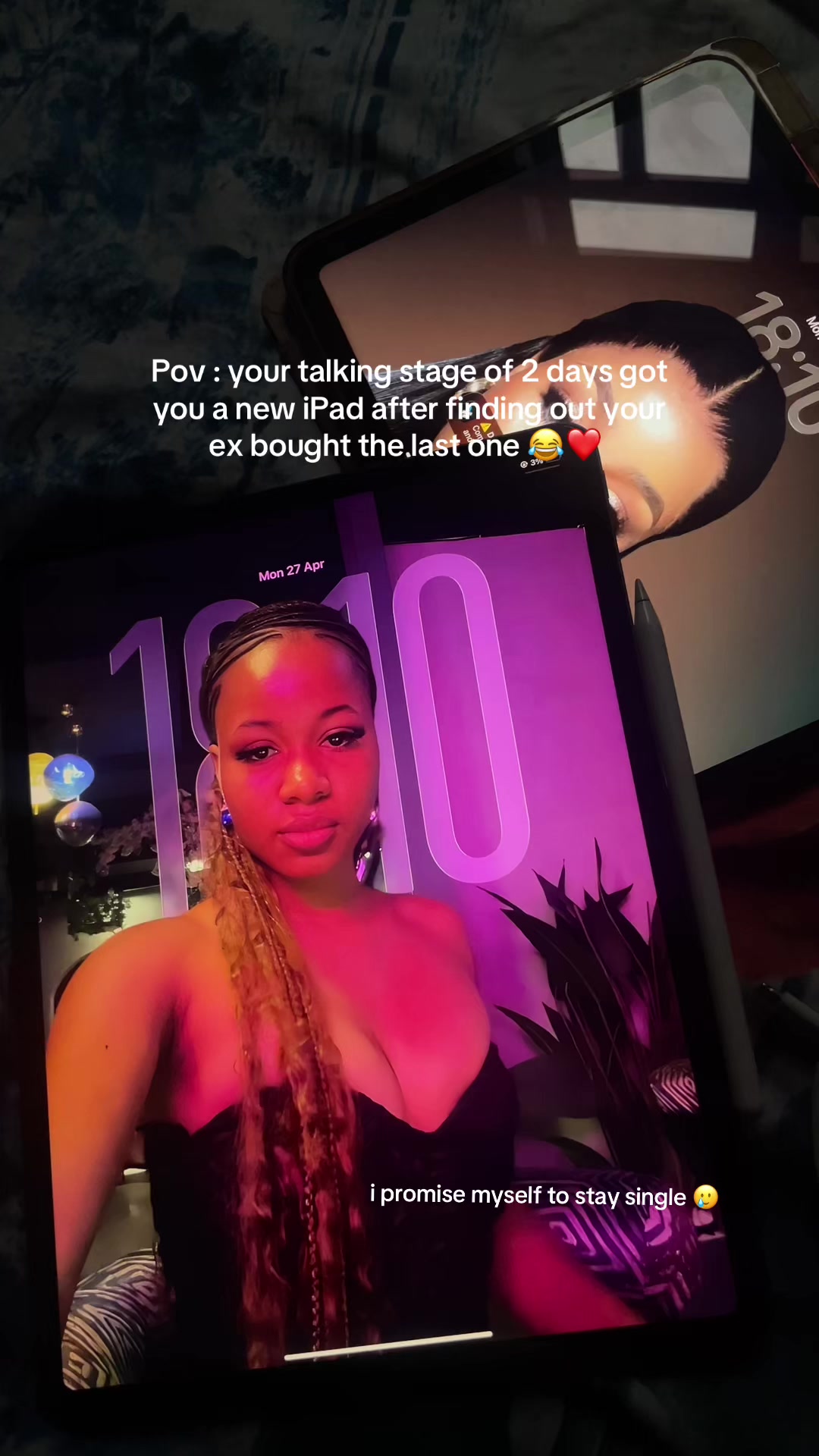 Bare minimum btw still said no , he isn’t on any social media And yes he made it customized with initials including the pen 🥹❤️  Background story : he asked me what I do for a living and how I was able to afford certain things and I randomly mentioned my ex was the one who got me the iPad not me (it’s the only gadget I didn’t buy myself ) so he said that means he needs to work harder we done talking the next day he sent this brand new one ❤️ he’s cute but nope 🙂‍↔️  #fypviralシ #500kviews #relatable #viralvideo #Relationship 