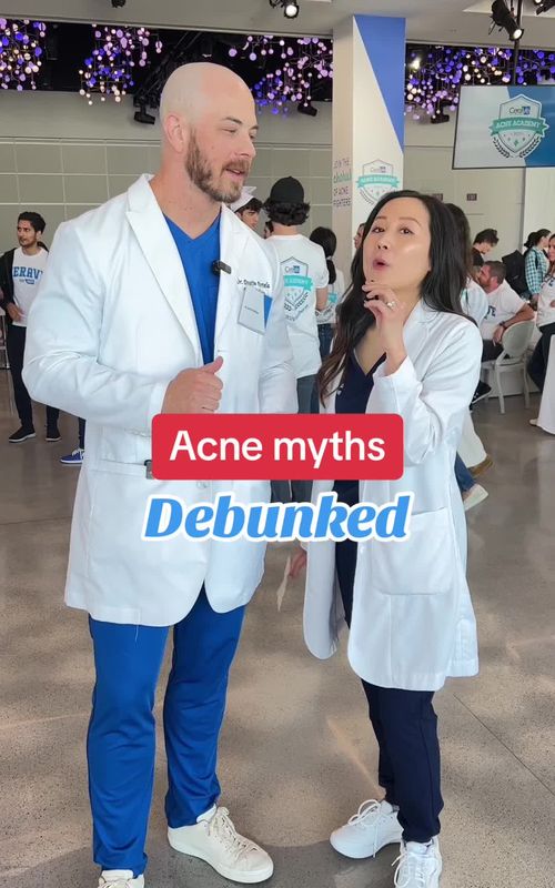 Acne Mythbusters: Derm Edition! 🎤 Join me as we debunk acne myths with top derms and your fave creators at @CeraVe Acne Academy! @Dr. Dustin Portela @Dr. Chris Tomassian @Zach King @Rami @Dr Ricardo Sánchez  Which acne myth blew your mind, comment below #CeraVePartner, #CeraVe #ClearItUpLikeADerm #CeraVeAcneAcademy #acnemythsbusted #acnetips #acneskincare