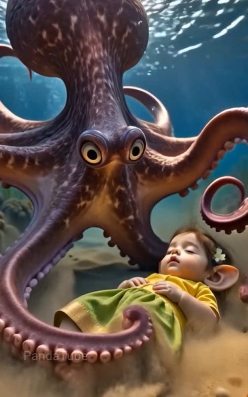 Octopus meets her friend 🐙#emotional #kindness #monkeyface #fyppppppppppppppppppppppp #viral 