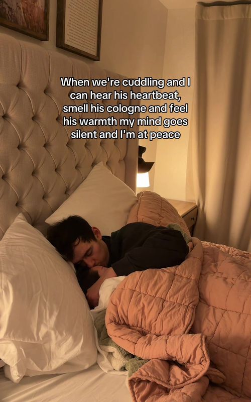 The only place I want to be at the end of the day, knowing our baby girl is sound asleep too. 🥹❤️ #marriage #couples #couplegoals #love #fyp 