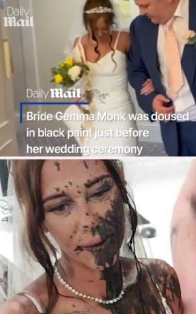 Eastwood carried out the spiteful act after wrongly accusing Gemma of having tripped her up at her own wedding to Gemma's brother, Ashley the year before. Gemma said Eastwood later boasted what she did to friends and quipped 'I'm the best decorator around'. She was this month handed a 10-month sentence, suspended for 12 months, in addition to 160 hours of unpaid work after pleading guilty to two offences of criminal damage. In addition to a suspended sentence and unpaid work, the defendant was handed a ten-year restraining order. Read more at the link in bio. #wedding #marriage #bridetok #viral #fyp