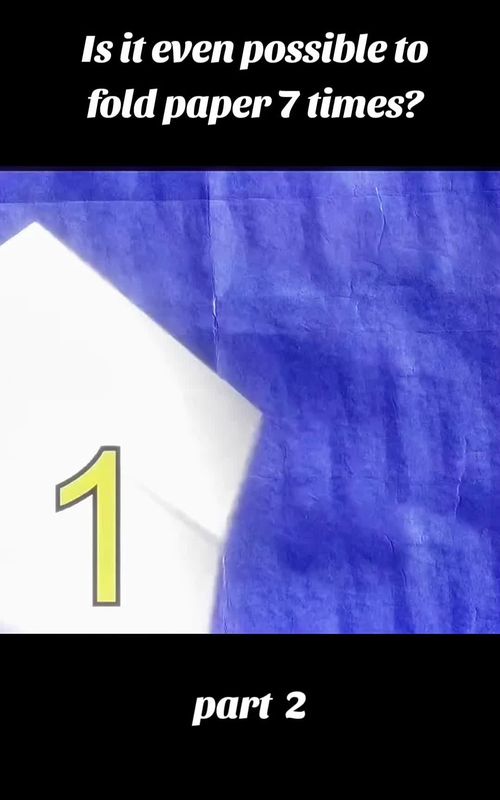 Is it even possible to fold paper 7 times? #tiktokvideos #mythbusters #fyp #tiktok #test 