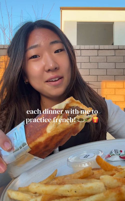 some good asmr + french language learning! #french #pingoai #asmr #mukbang #eat