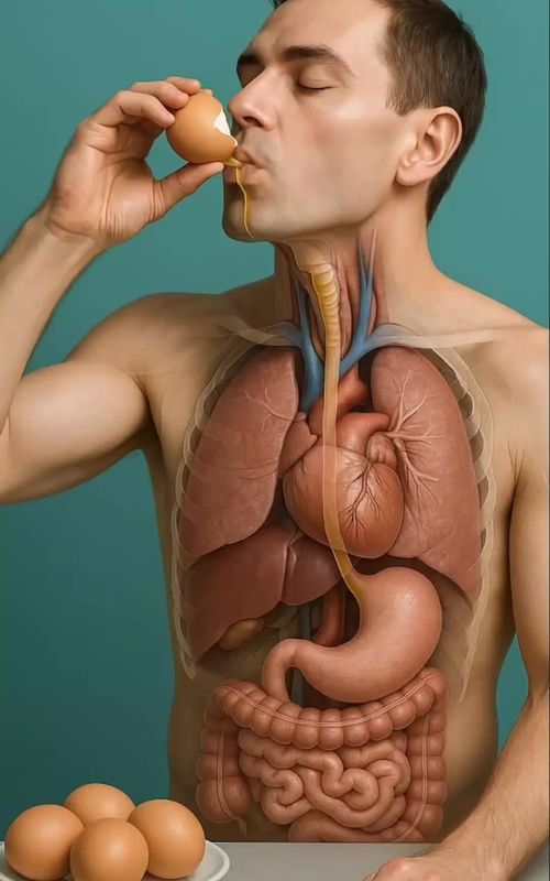 What Happens When You Drink Raw Egg 🥚?? .. #RawEggs #EggsEating #bodyinsides #healthtips #ScienceVisuals 