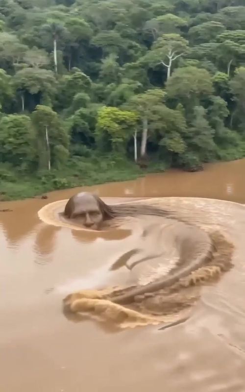 In 2025, a small team of independent documentary filmmakers traveled deep into a remote region of the Amazon to capture footage of aquatic wildlife. After several uneventful days, they decided to take a helicopter flight over an isolated river to get aerial shots. That’s when everything changed. The cameraman noticed a strange disturbance beneath the surface… a massive shape moving slowly, creating an unnatural wave. As he zoomed in, something emerged that looked like a head… almost human, covered in mud, followed by a body far too long to identify. At first, they thought it was just debris or a submerged log. But then… it changed direction. The movement was controlled. Intentional. According to the team, no known animal behaves like that. Some experts who reviewed the footage suggested it could be an undiscovered species… or something that has adapted to the depths of these opaque waters. Shortly after, access to that area was reportedly restricted, and no further expeditions have confirmed what they saw. But one thing is certain… They weren’t supposed to see that. ⸻ #AmazonRiver #UnknownCreature #DeepJungle #Unexplained #FoundFootage