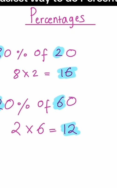 Easiest way to do Percentages! #maths #studytok #exams #mathstrick #examseason 