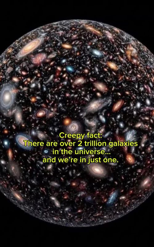2 trillion galaxies… and we know almost nothing 👀 Follow for more #fyp #space #universe #galaxy #mindblown 