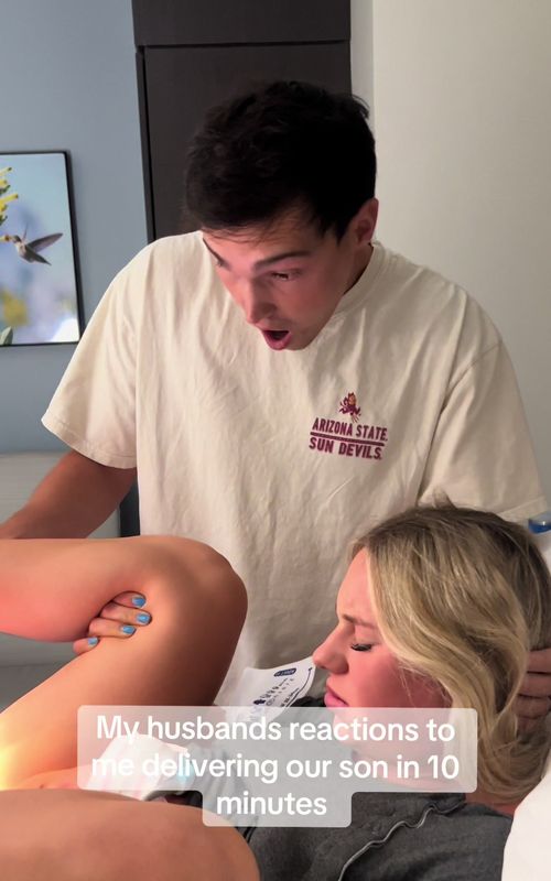 He had those nurses laughingggg #fyp #laboranddelivery #babyboy #firsttimeparents #az