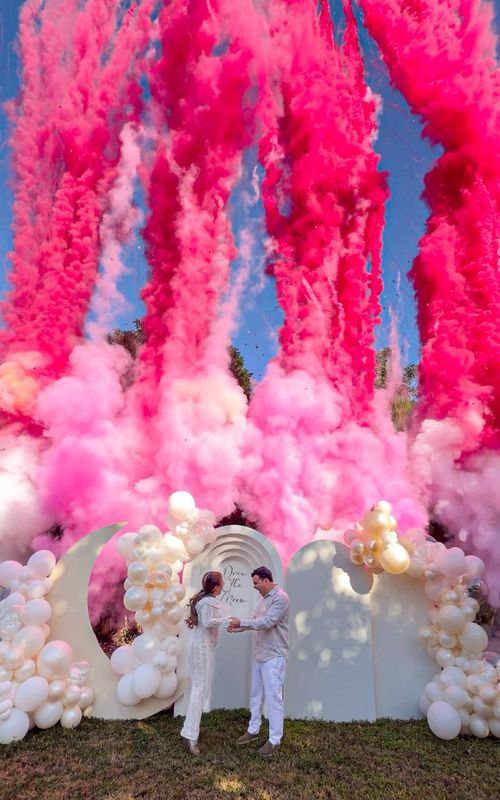 Incredible Volcano gender reveal.💕🎉✨ #genderreveal #revelaciondesexo #genderrevealideas #genderrevealmiami #charevelacaoideias 