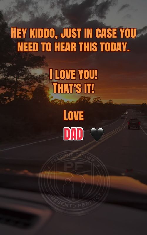 Some kids needed to hear this today… Some dads needed to say it. And some families… don’t get either. So if you’re lucky enough to have a dad who still shows up, still tries, still loves you… don’t take it for granted. And if you’re a dad who doesn’t get to say this as much as you want— this is your reminder: They still need to hear it. “I love you. That’s it.” Share this so it reaches the kid who needs it… and the dad who’s trying. 🖤 #presentfather #DadLife #fatherhood 