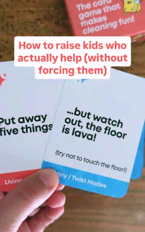 Get them up.  Get them off the screens.  Get them laughing and playing and having fun!  Get them learning how to ❤️ cleaning up!  houseplaylife.com.au #CleanTok #parentingtips 
