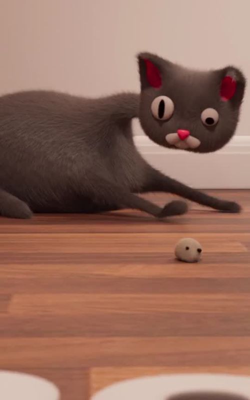 Get him Noodle! #catsoftiktok #cat #cats #kids #kidsoftiktok #child #kidscontent #noodleandbun #animation #kidfriendly #mouse #fluffy #original