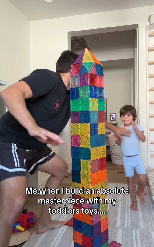 No way he did that… haha #toddlers #parents #parentsoftiktok #toddlerhumor #parenthumor #dads #dadsoftiktok #foryoupage #fyp 