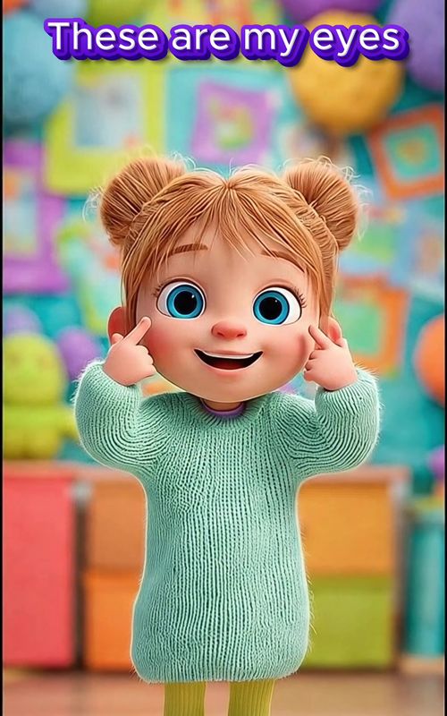 ✨ “Let’s learn body parts together! 🧒👀👂 Follow along as we point to our head, eyes, nose, ears, mouth, teeth, chin, and cheeks! Perfect for toddlers & preschoolers 🎶💛” #KidsLearning #ToddlerSong #PreschoolFun #LearningTogether #BodyPartsSong