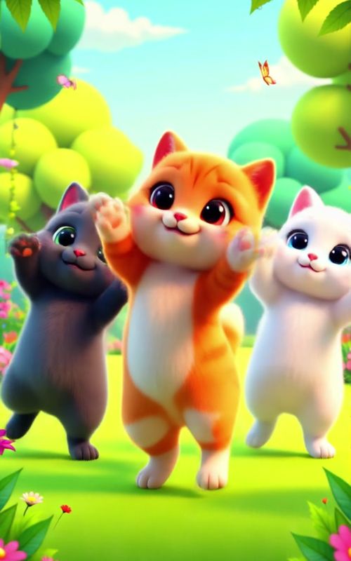 Cute Animals Cats Black Orange and White #kidsoftiktok #kidscartoon #criança #childrensongs #forkids #infantil #cancionesinfantiles #caramelo #laranja #kitten #gatinho