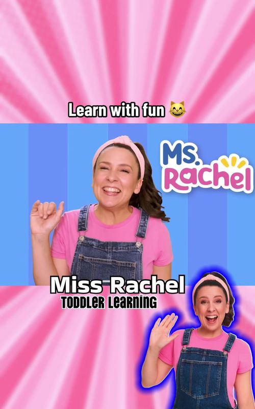 Toddler learning Miss Rachel 😸#msrachel #kidssong #LearnOnTikTok #kidstiktok 