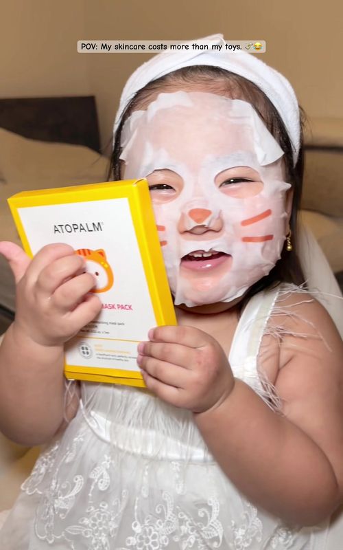 You’re 3 years old and already glowing. ✨ @Atopalm Official Store @ROUND LAB  @atopalmuk  #fyp#toddler#kidsskincare#cutebaby#funnybabyvideos @Salanki 