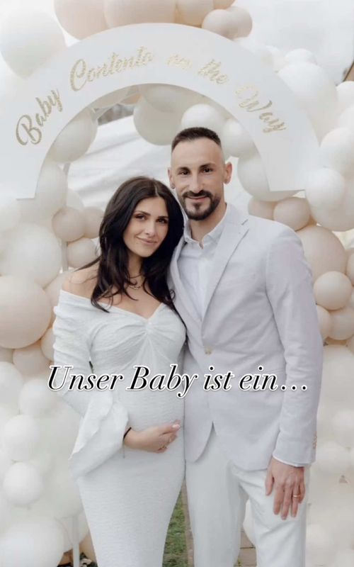 IT‘S A … 🩵🩷 #pregnant #genderreveal #party #boymom #schwanger @Diego Contento 