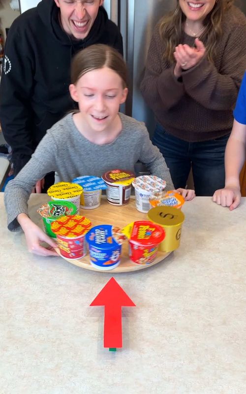 Breakfast Cereal Spinner Game! 🥣 #family #game #challenge #cereal 