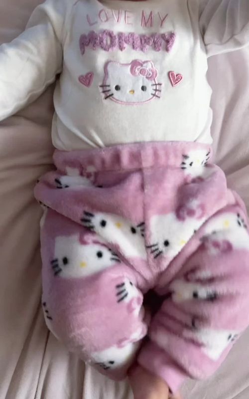 She’s growing out of her pjs🥲 #fyp #hellokitty #hellokittybaby #mommysgirl #girlythings 