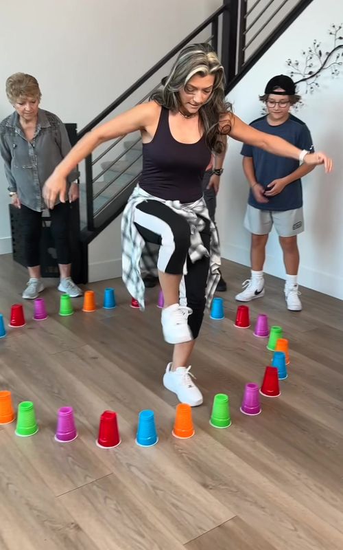Funniest Party Cups game with the Fam 😆 #stepping #cup #family #money #egg #nikeairforce1 