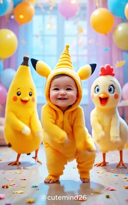 Chicken Banana Baby Dance #cute #babydance #kids #fypシ゚ #cutebaby #dance 