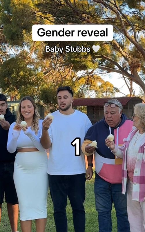 We are having a baby… #fyp #genderreveal #baby #boy #girl #family #stubbs #cupcake #reveal 