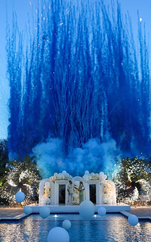 THE BEST GENDER REVEAL IN THE WORLD.🌎💙🎉 #genderreveal #genderrevealmiami #genderrevealideas #revelaciondegenero #genderrevealparty 