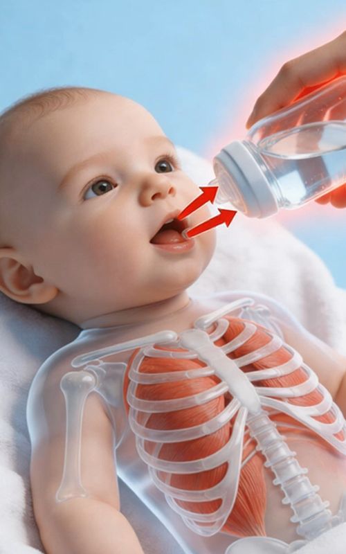 Stop Giving Water to Babies Under 6 Months 🚫💧 Quick parent PSA 🚨 Babies under 6 months do NOT need water. Extra water can overload immature kidneys and disrupt electrolyte balance. Stick to breast milk or formula only. 💧👶🚫 #parentingtips #parenting #sahm #momtok #HealthTok