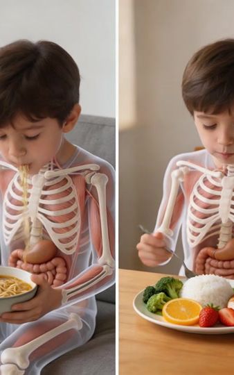 Instant Noodles vs Real Food for Kids 🍜 vs 🥗 Highly processed foods can leave kids feeling tired and inactive. Balanced meals with vegetables, fruits, and protein give children the energy to move, play, and grow. Small daily habits can shape a child’s health over time. #parenting #parentingtips #children #childhealth #healthtok 