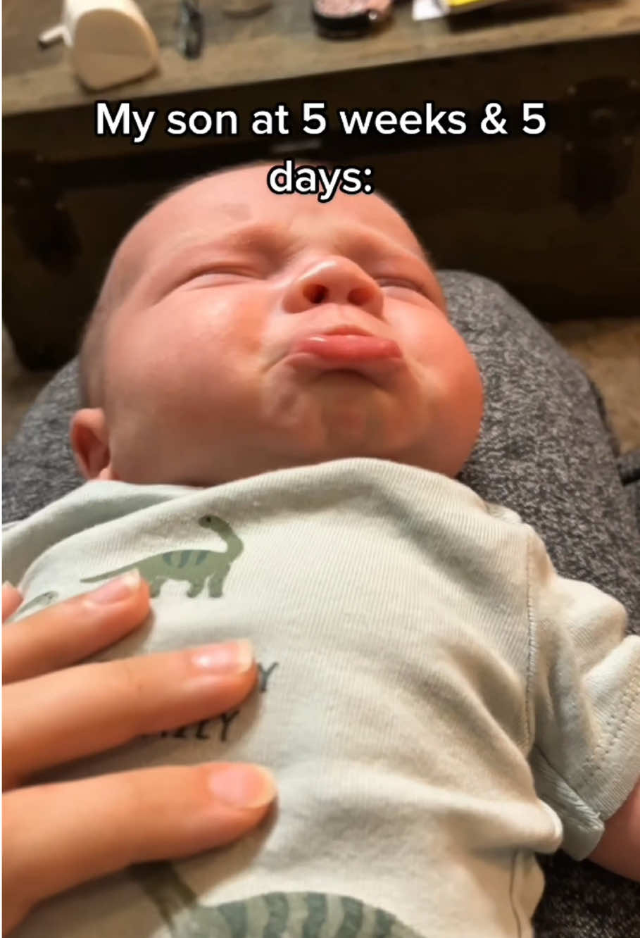 Newborn sounds #newborn #funnyvideos #baby #cute #fyp 