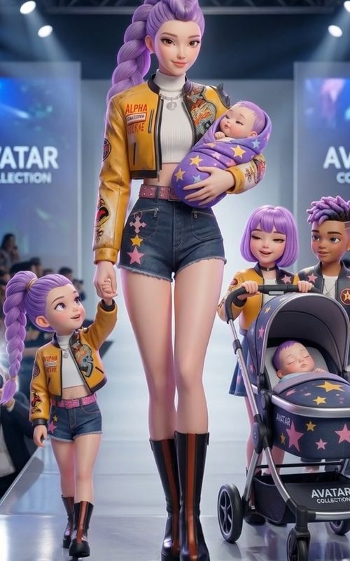 cute video, KpopDemon Hunters are a big family with many children. Little Rumi, Mira, Zoey, Abby, Mystery, Romance, Jinu, Baby. #kpopdemonhunters #kpopdemonhunter #kpopdemon #sajaboys #rumi 