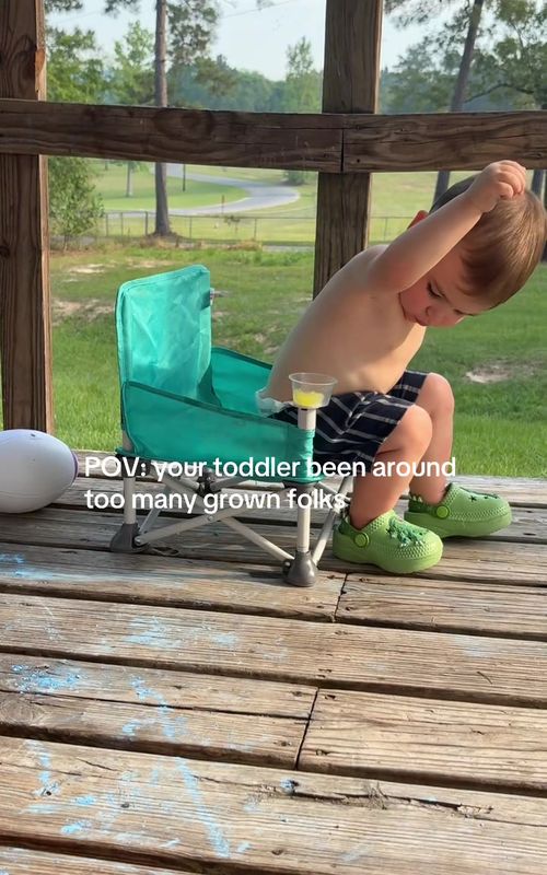 Ain’t no way my 2-year-old just got up like he worked a blue collar double #fypシ #momtok #toddlersoftiktok #bluecollar #viral 