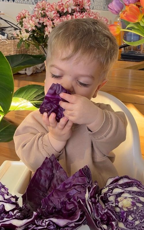 Max is testing cabbages. Max won. 🥇 #mukbang #kids #family #familylife #familymoments 