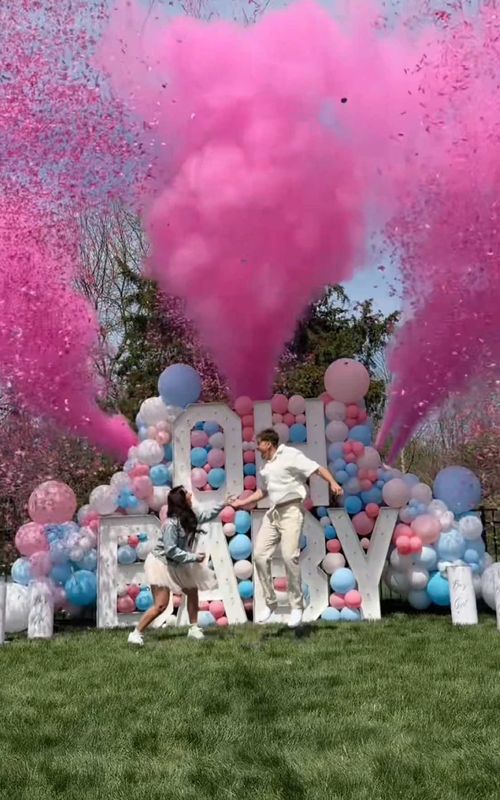 OUR GENDER REVEAL! 🩷🩵#genderreveal #genderrevealparty #babygirl @Shakin Reveal 