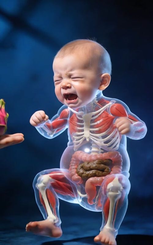 Constipated Baby? Try This Simple Trick Constipation can make babies very uncomfortable. Sometimes, it’s simply not enough fiber. Fiber-rich foods like dragon fruit can help support digestion and promote bowel movement. Small changes in diet can make a big difference. #parentingtips #children #HealthTok #ChildHealth #ParentAdvice