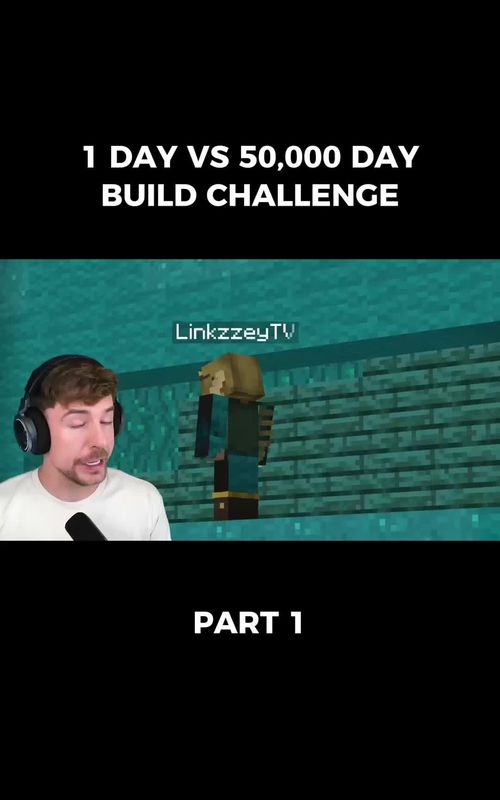 1 Day vs 50,000 Day Build Challenge || Part 1 || Watch until the end for the craziest builds 😳 || #Minecraft #mrbeast #challenge #minecraftbuilds #fyp || Like and follow for more || Part 2 on my page now