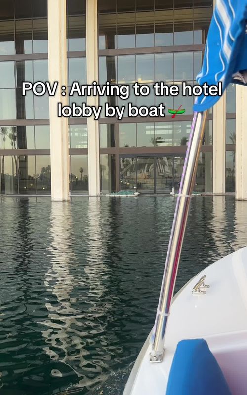 This isn’t just a hotel it’s a whole experience 🚤✨ From boat rides into the lobby to endless amenities, JW Marriott Palm Desert really delivers The best part? I stayed for free using their Free Night Award 😍 No points? Visit in September it’s way more budget friendly  right now they have select nights (August &Sept)at $245 a night which is a great deal for this resort ❤️the link is in my bio to make it easier #luxuryforless #WeekendReset  #TravelTok #HotelVibes #jwmarriottdesertsprings @JW Marriott @Marriott Bonvoy @Marriott Hotels 