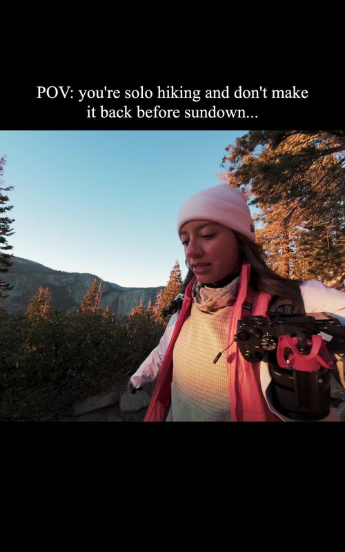 Solo hiking is fun until it’s not 😀 #yosemite #solotravel #solohiking #femaletraveler #mountainlife 