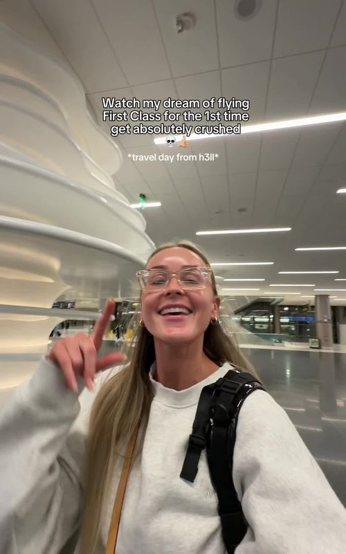 I think this was my sign to just stick with economy…👍🏼🫠 #travel #Vlog #comewithme #fail #firstclass 