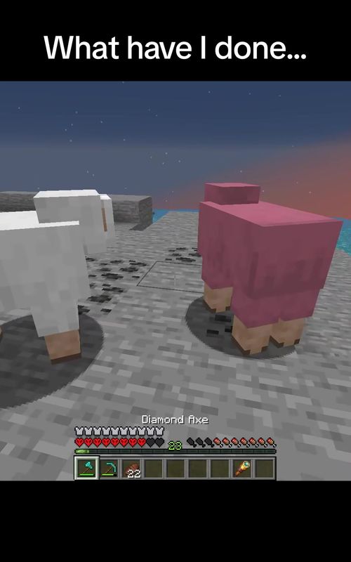 I’m a monster… #MineCraft #scliffer #sad #sheep #trend