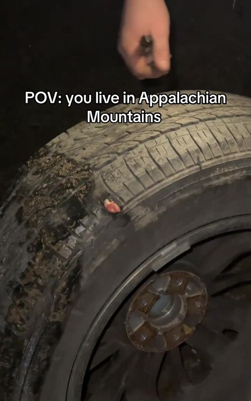 We had a bone in the tire yall #appalachia #appalachianmountains #appalachiansuperstition #mountains #creepypastas 