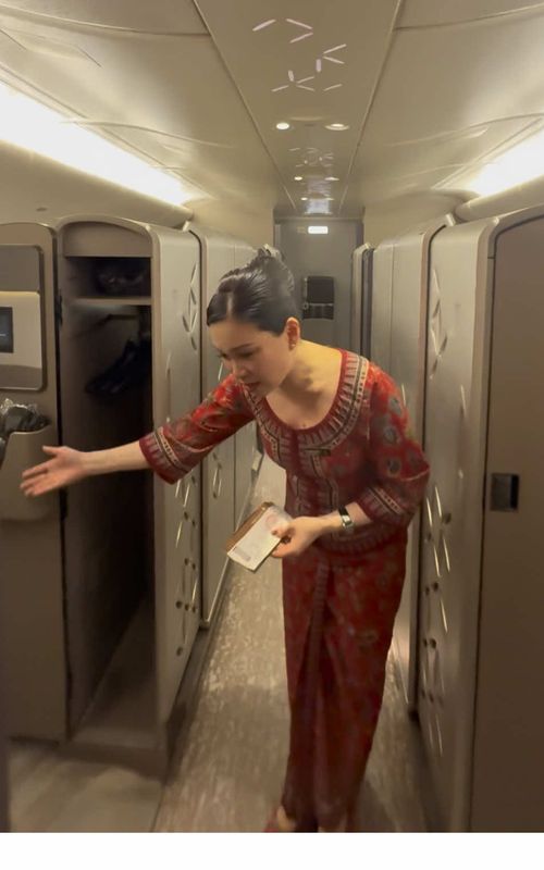 The pinnacle of First Class aviation, experienced. This was my first time flying Singapore Airlines A380 First Class Suites, and it instantly set a new global benchmark for luxury air travel. From the moment I stepped onboard, the experience felt calm, intentional, and deeply personal. The crew presence was constant yet discreet, with two to three team members always nearby. Requests were anticipated, not reacted to. I asked for a smoothie and it arrived almost immediately. Bubbly service featured a bottle priced at over $400, poured generously and without hesitation. This is not just a seat. The A380 First Class Suite feels like a private hotel room in the sky. A fully separate bed, a dedicated reclining chair, extensive storage, and exceptional privacy. The layout is spacious, thoughtfully designed, and incredibly quiet during flight. The level of personalization stood out the most. Instead of simply handing over a menu, the crew walked me through every option, dish by dish, helping curate the perfect dinner experience, which I will cover in part two. I was also gifted a luxury skincare amenity kit, another detail that reinforces how premium this product truly is. And yes, I had to visit the iconic onboard bathroom. It genuinely feels like a five star spa at 38,000 feet. This is part one of the journey, focused on the suite and service. Food, bed setup, and the full dining experience are coming next. If there is a First Class throne in the sky, this is it. - Lounge Guru A380 Singapore Airlines First Class Private Suites Review #SingaporeAirlines #airbus #A380 #Singapore #FirstClass