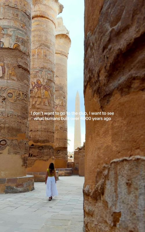 Tap for details ✨  📍Welcome to Luxor, Egypt 🇪🇬  A place that makes you feel small and completely in awe.  Don’t miss these three spots when you’re in Luxor: Karnak Temple 🛕 Karnak Temple, the largest religious complex in the world, was built over 2,000 years starting around 2000 BCE. Made with massive sandstone blocks and perfect alignments, without modern machines, it stands as a true testament to the genius of ancient Egypt. To know before you go: 🎟️ Tickets cost 600 EGP (approx. £8.50) ⏰ Karkak Temple is open from 06:00 am until 04:00 pm. Valley of the Kings 🤴🏻  Luxor’s most iconic necropolis, is where the pharaohs of the New Kingdom were buried including the world‑famous tomb of Tutankhamun. This desert valley holds dozens of richly decorated tombs, each with its own artwork and story. To know before you go: 🎟️ Tickets: Approx. 750 EGP (approx. £10.50) (includes 3 tombs; extra for Tutankhamun + extra for special tombs). ⏰ Opening Hours: Generally 06:00 am – 05:00 pm in the summer. Medinet Habu 🏛️ The temple of Pharaoh Ramses III on Luxor’s West Bank, is one of Egypt’s most well‑preserved ancient complexes. Walk through towering pylons, explore detailed reliefs of battle and ritual scenes. It’s beautiful, and less busy than the other two. To know before you go: 🎟️ Tickets: 220 EGP (approx. £3.10). It’s also included in the Luxor West Bank combined ticket if you’re planning multiple sites. ⏰ Opening Hours: 06:00 am – 05:00 pm in the summer. 🌅 I strongly recommend visiting all of these at around 6/6:30 am. Not only is this the perfect way to capture content, but it also feels extremely peaceful and magical. You also avoid the midday heat.  Save & share it with the person you want to visit Egypt with 🧡  - #visitegypt #luxortemple #karnaktemple #ancientegypt #egypttravel 