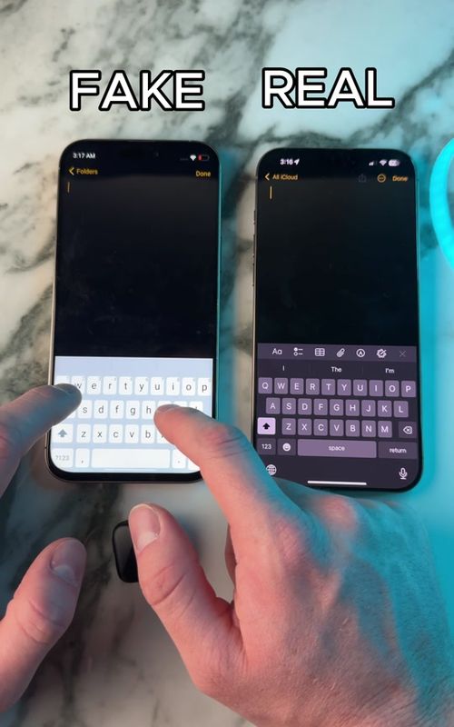 Wait until the end… Can you hear the FAKE iPhone? 👂📱 ASMR Test #FakeiPhone #RealiPhone #ASMR #TechASMR #PhoneSounds #FakeVsReal #iPhoneClone #ASMRTest #SatisfyingTech #TapTapTok #AppleVsFake #fyp 