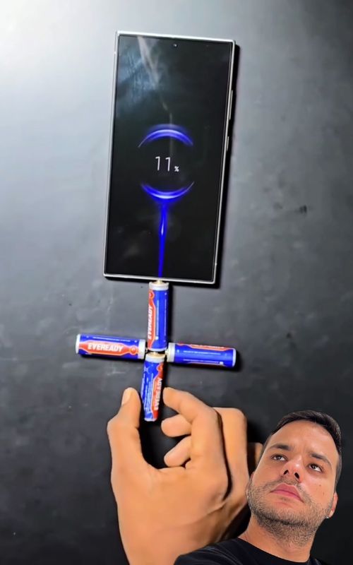 Phone charging with batteries hack