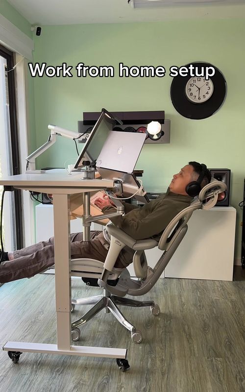 Work from home setup ##reclinerworkstation