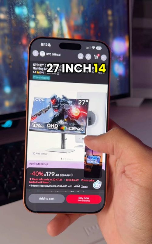 I bought the first 3 products that get advertised to me.. #carterpcs #Tech #gamingmonitor 