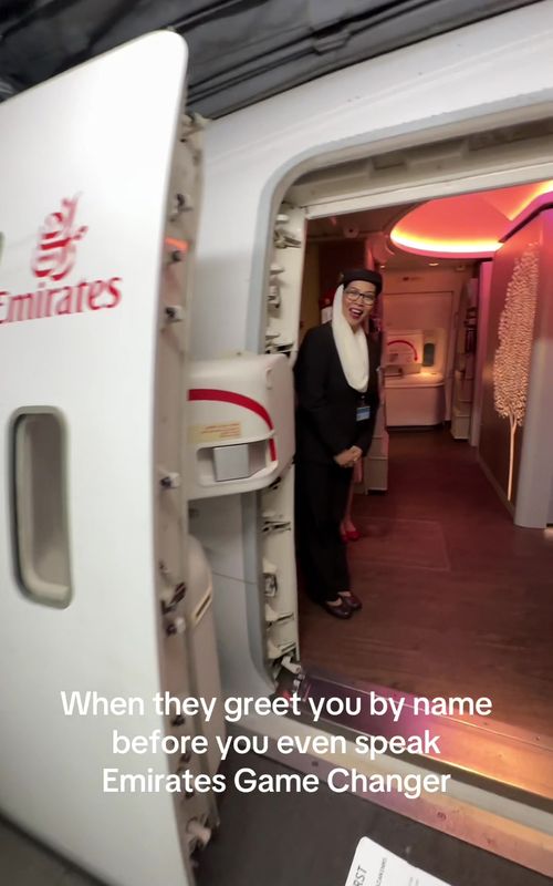 Emirates 777 Game Changer First Class , fully enclosed suite with zero gravity seat  #travel #gamechanger #emiratesgamechanger #luxurytravel #travelbucketlist #luxury #suitesclass #firstclass #emirates #emiratesairlines #emiratesfirstclass #elitecarryon 