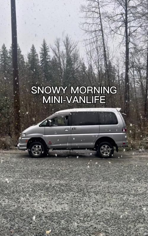 Snowy Morning Mini-Vanlife (READ CAPTION) The snow is fast approaching and so is the extreme cold! This winter I am continuing to live in my tiny Japanese import 4x4 RHD minivan that I converted myself. I will be spending this winter in a Canadian Ski Town where I will be working in a small ski shop part time and continuing to look for other opportunities to help me save up $75,000 for land to build my own off grid sustainable homestead / farm / cabin.  It’s going to take little while and I’m not sure when I will get there so follow along and watch me document my life on the road showing how I save money and live life in such an unorthodox way until I can buy at least 10 acres! Thanks for all the support this far and just know that the content coming over the next 6 months is going to be less repetitive and a lot more informative with my longform YouTube videos becoming the new main focus! Unfortunately you guys seem to love this repetitive routine asmr content so I gotta keep producing! 😂 BUT I am now taking backseat on this stuff and going to really show how I survive the winter with temps getting as low as -40 degrees Celsius!